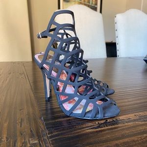 Black Crisscross Strappy High Heels